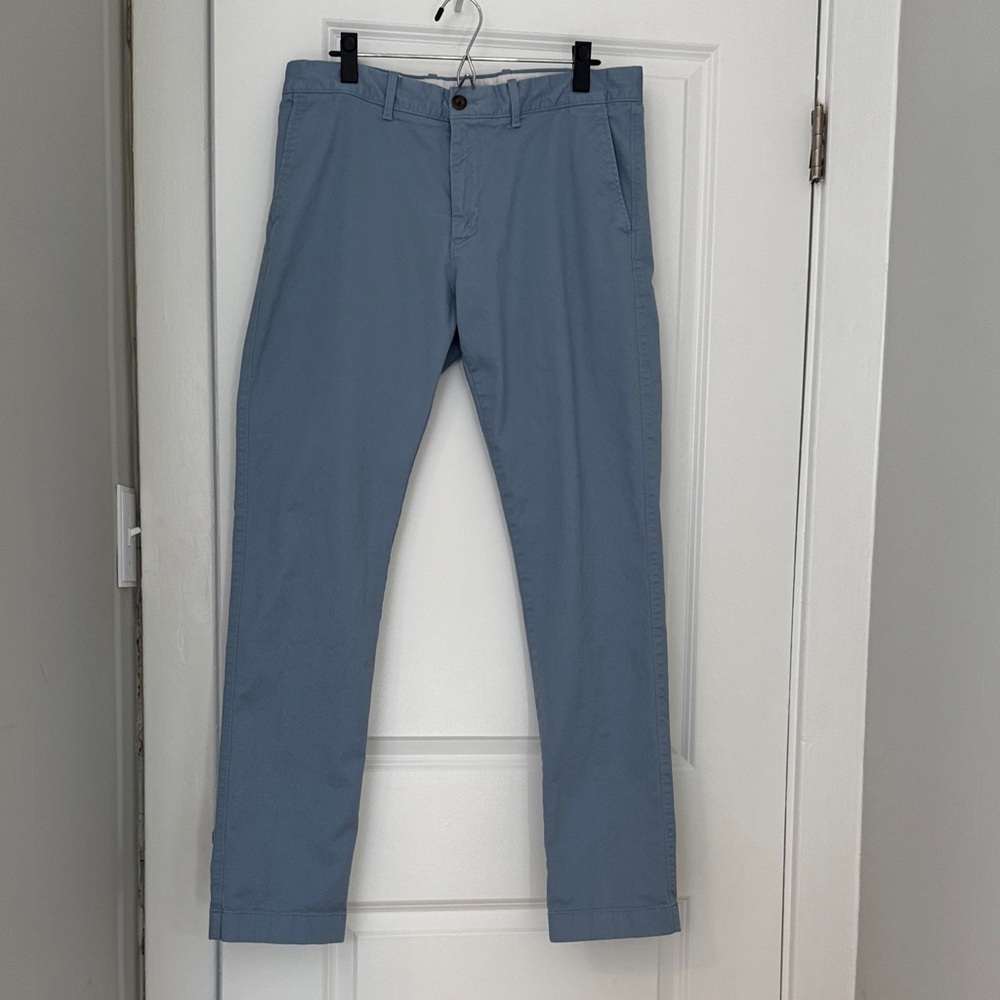 J. Crew Factory Men's FLEX Blue Chino Khaki Pants, Slim Fit 34x34